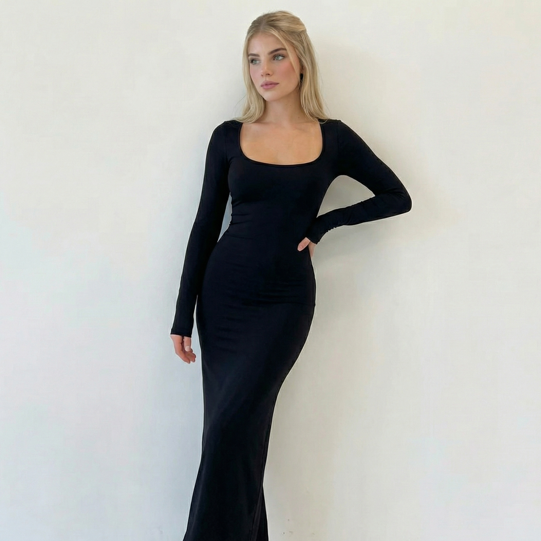 NOIR SCULPT LONGSLEEVE DRESS