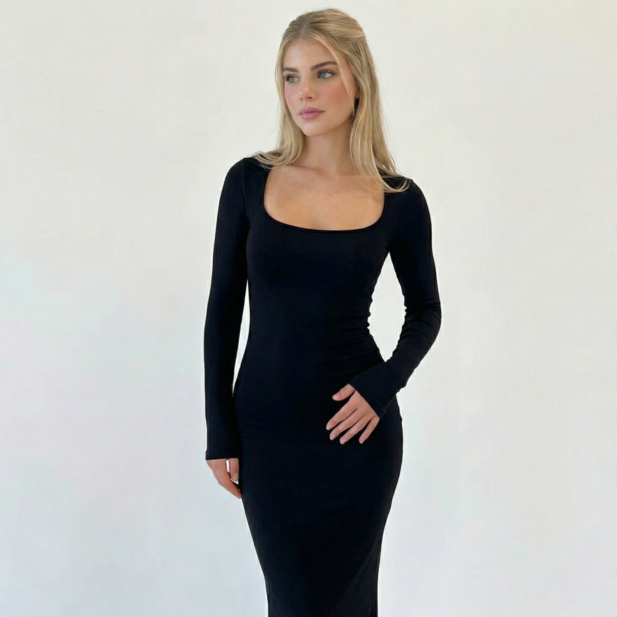 NOIR SCULPT LONGSLEEVE DRESS