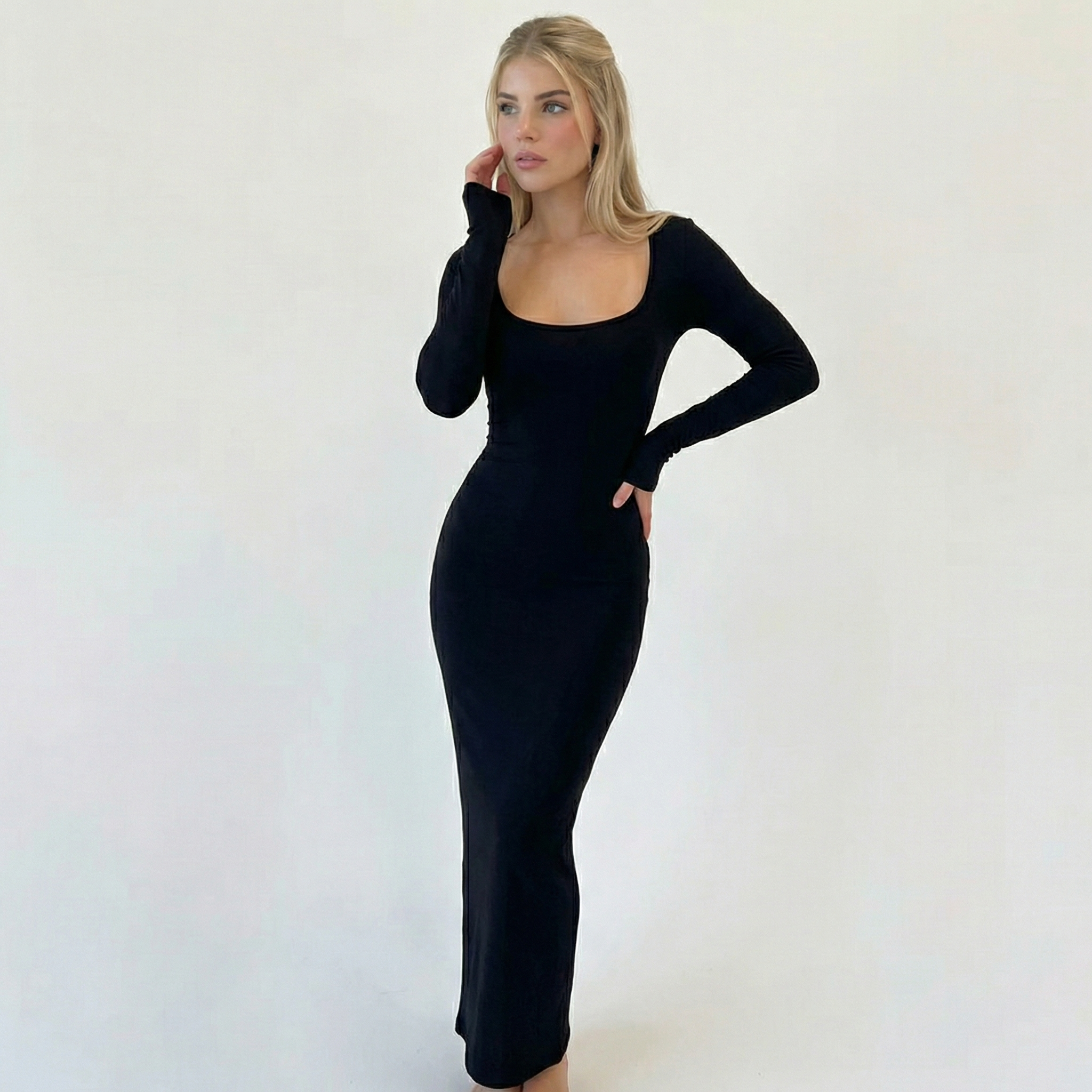 NOIR SCULPT LONGSLEEVE DRESS