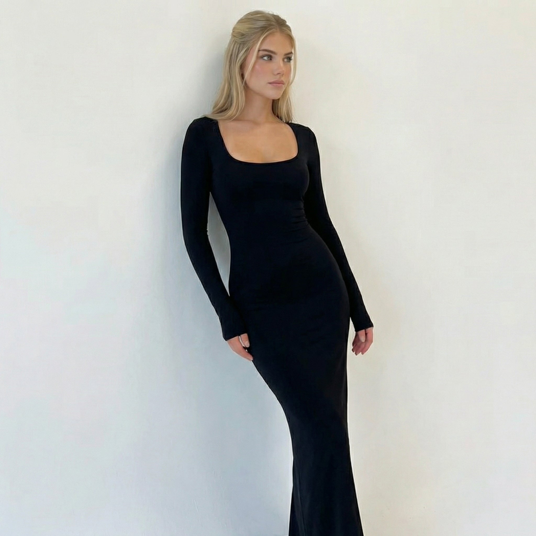 NOIR SCULPT LONGSLEEVE DRESS
