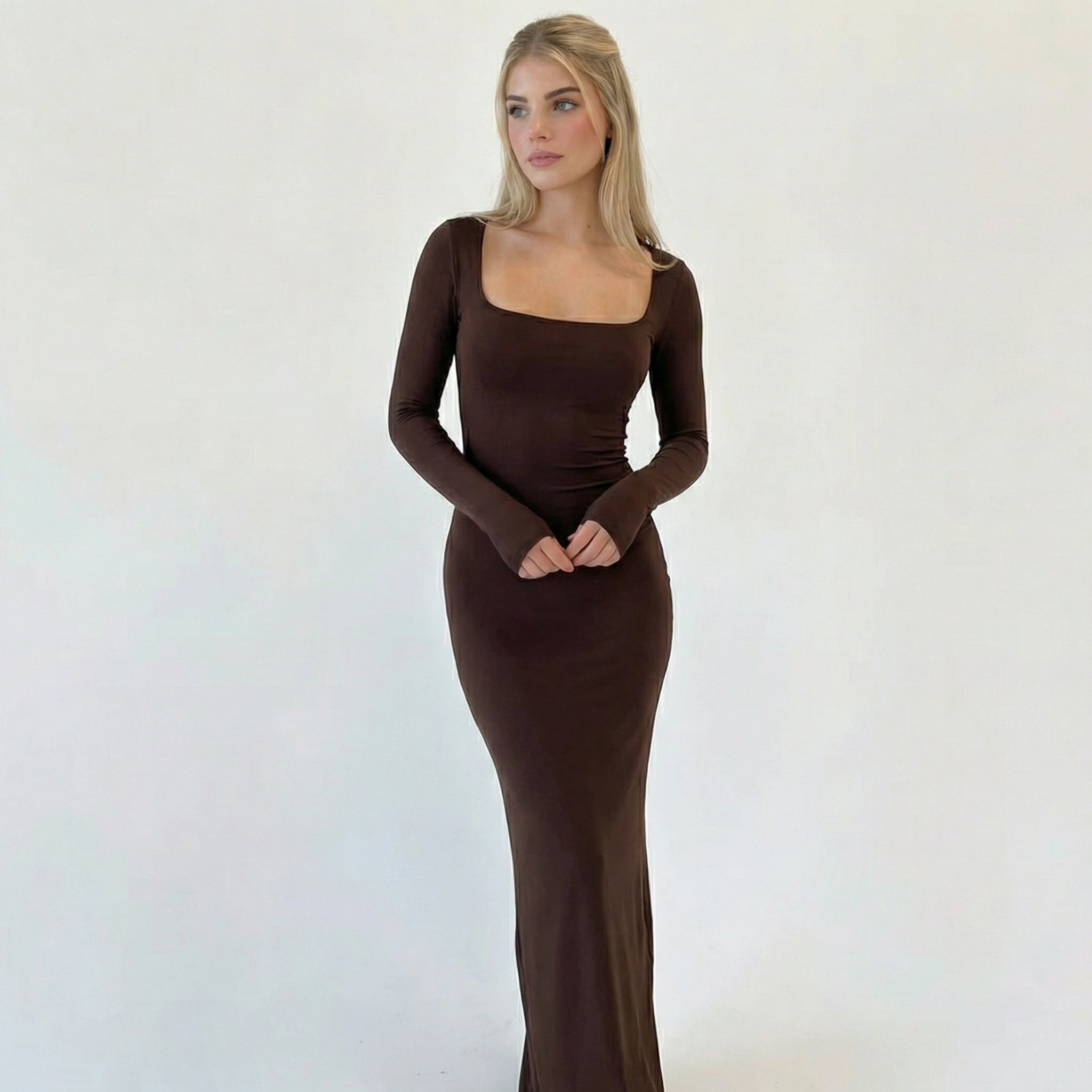 NOIR SCULPT LONGSLEEVE DRESS