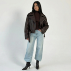 LARA BELTED MOTO JACKET