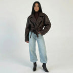 LARA BELTED MOTO JACKET