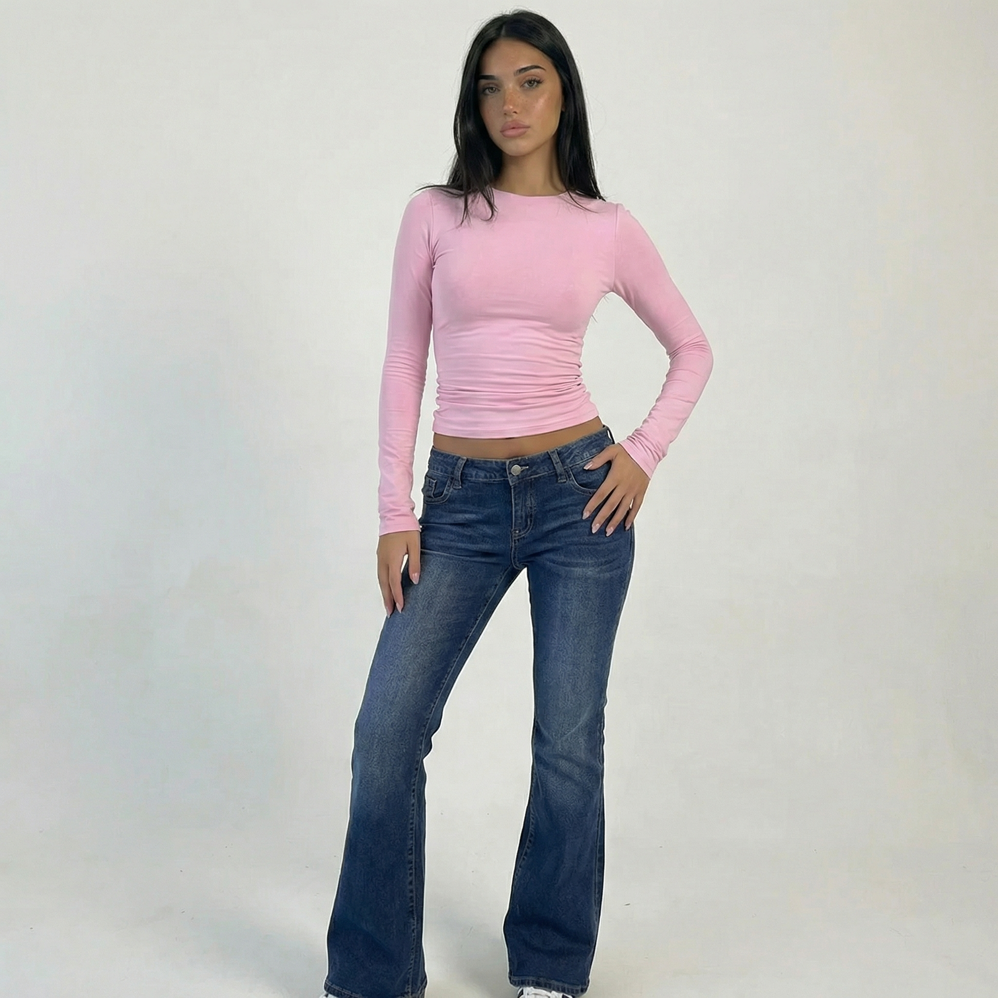 INDIGO LOW RISE FLARE