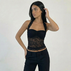 NOIR LACE HALTER