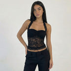 NOIR LACE HALTER
