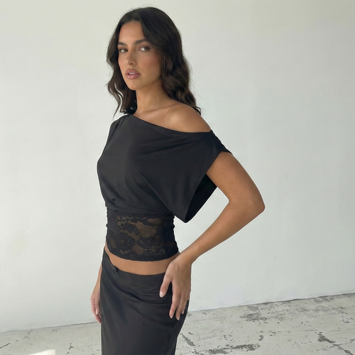 VELORA CUT-OUT LACE TOP