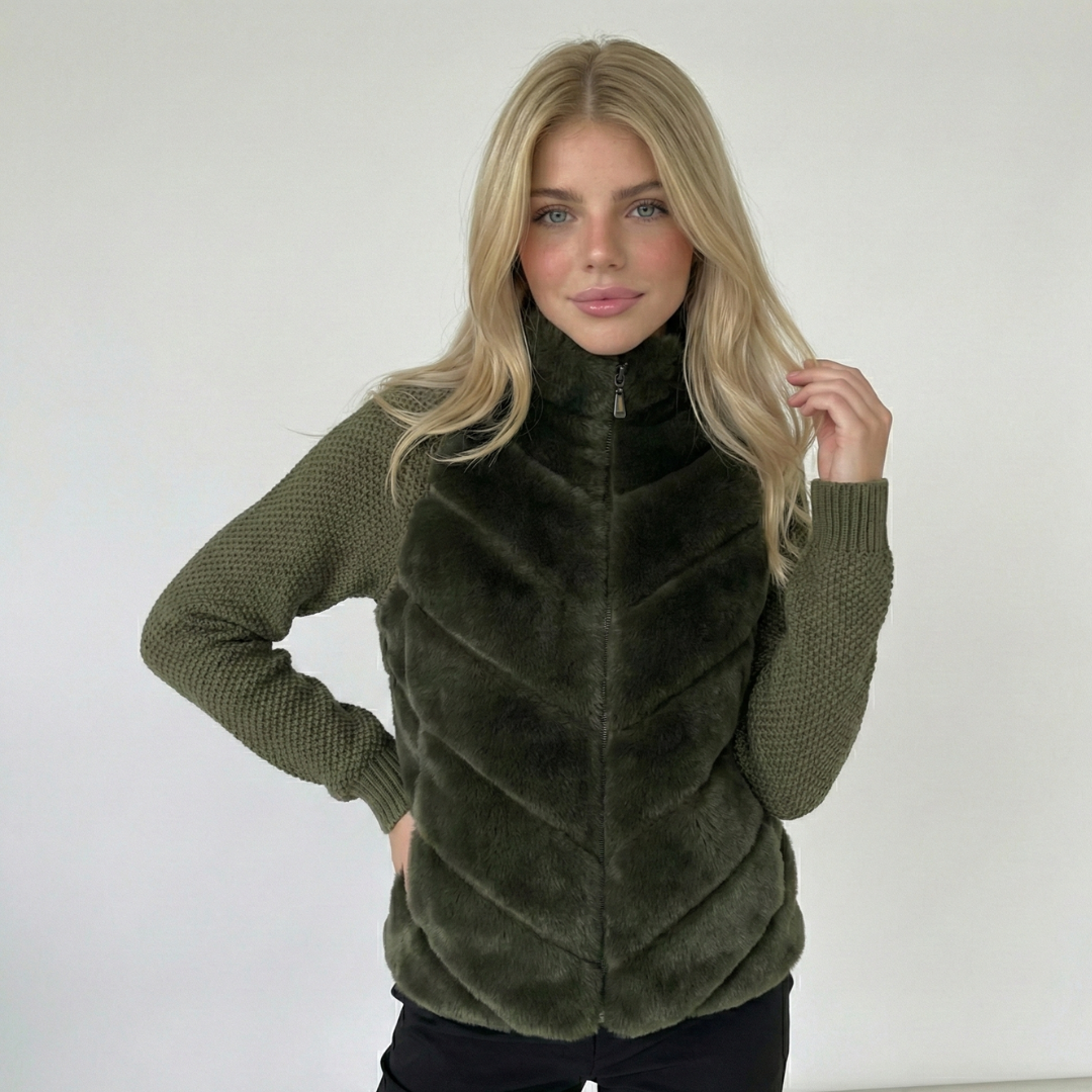 AURORA FUR-KNIT JACKET
