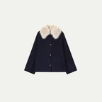 SIGNATURE FUR-COLLAR COAT