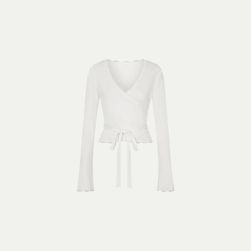 ESSENTIAL WRAP LACE TOP