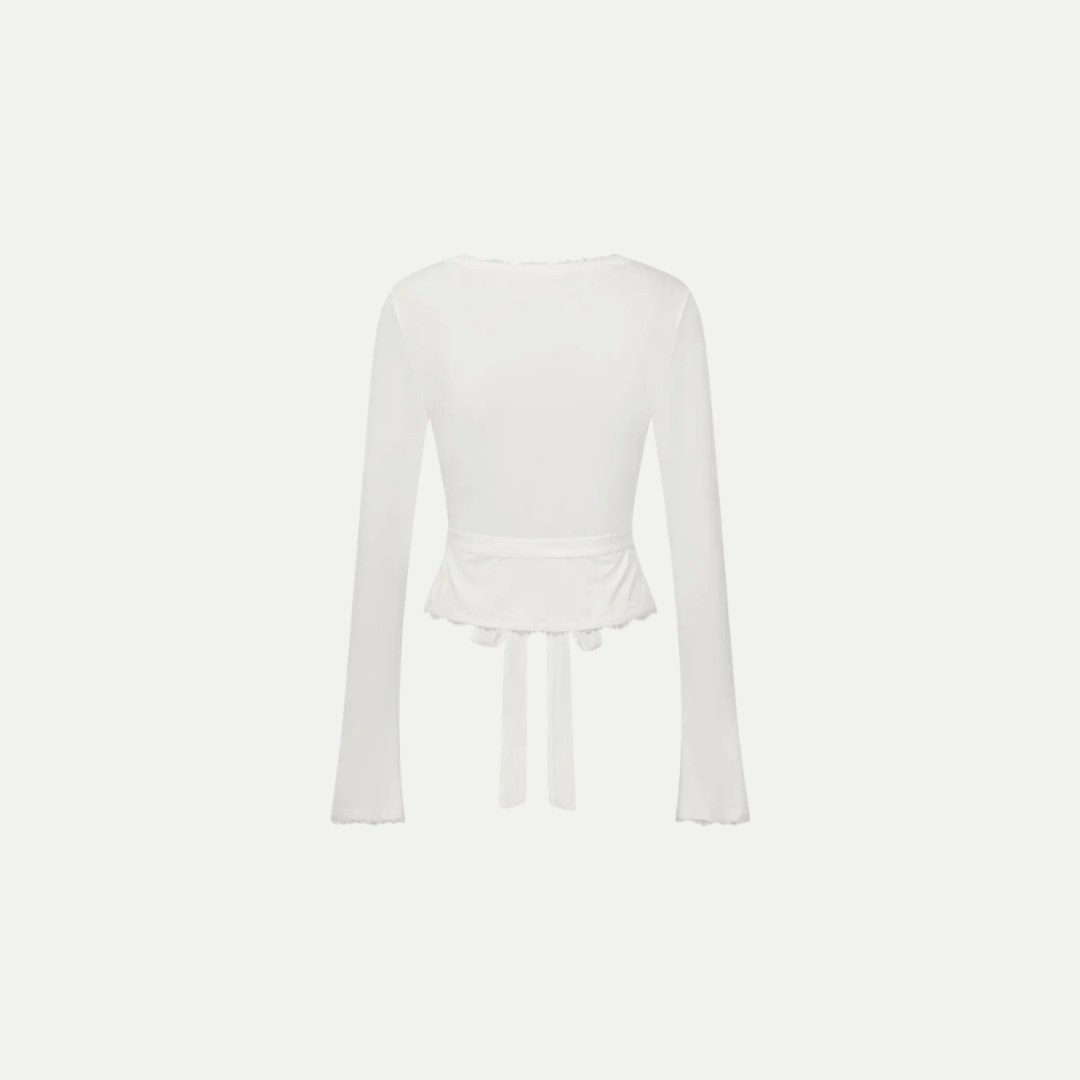 ESSENTIAL WRAP LACE TOP